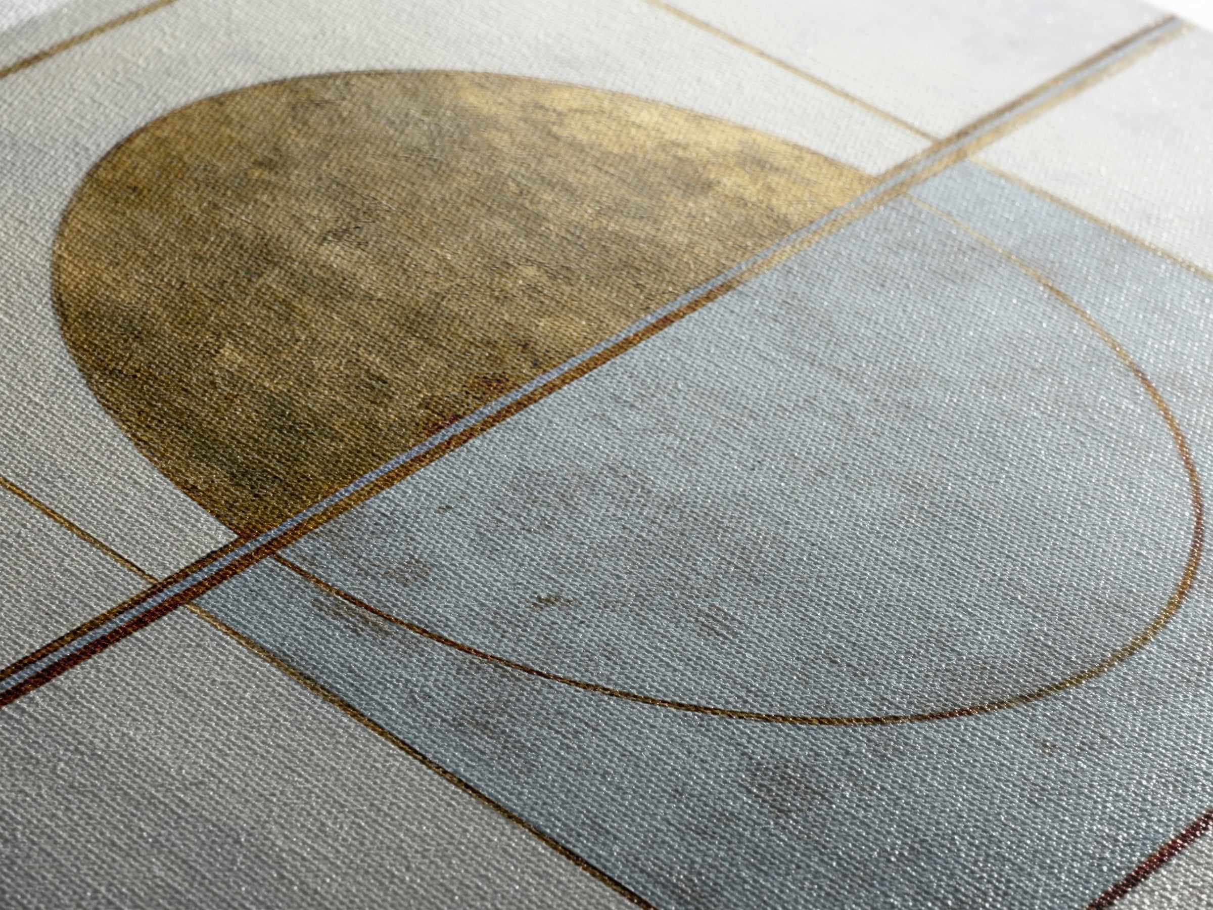 Gold Circle and Line Composition for Clarity Canvas Print, Office Art, Boho Decor, Office Decor, Fine Art, Focus, Digital Art, OFF-3x2-84