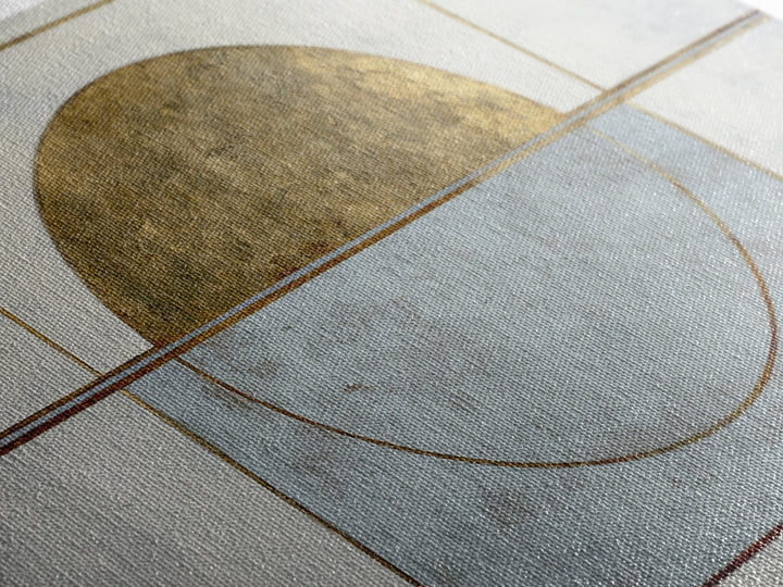 Gold Circle and Line Composition for Clarity Canvas Print, Office Art, Boho Decor, Office Decor, Fine Art, Focus, Digital Art, OFF-3x2-84