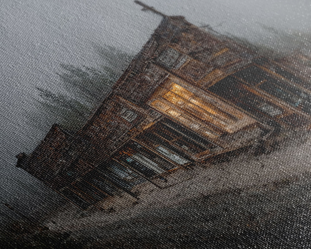 Rustic, Western theme canvas art, ghost town canvas print, wild west saloon art, man cave wall art, living room art, Cowboys