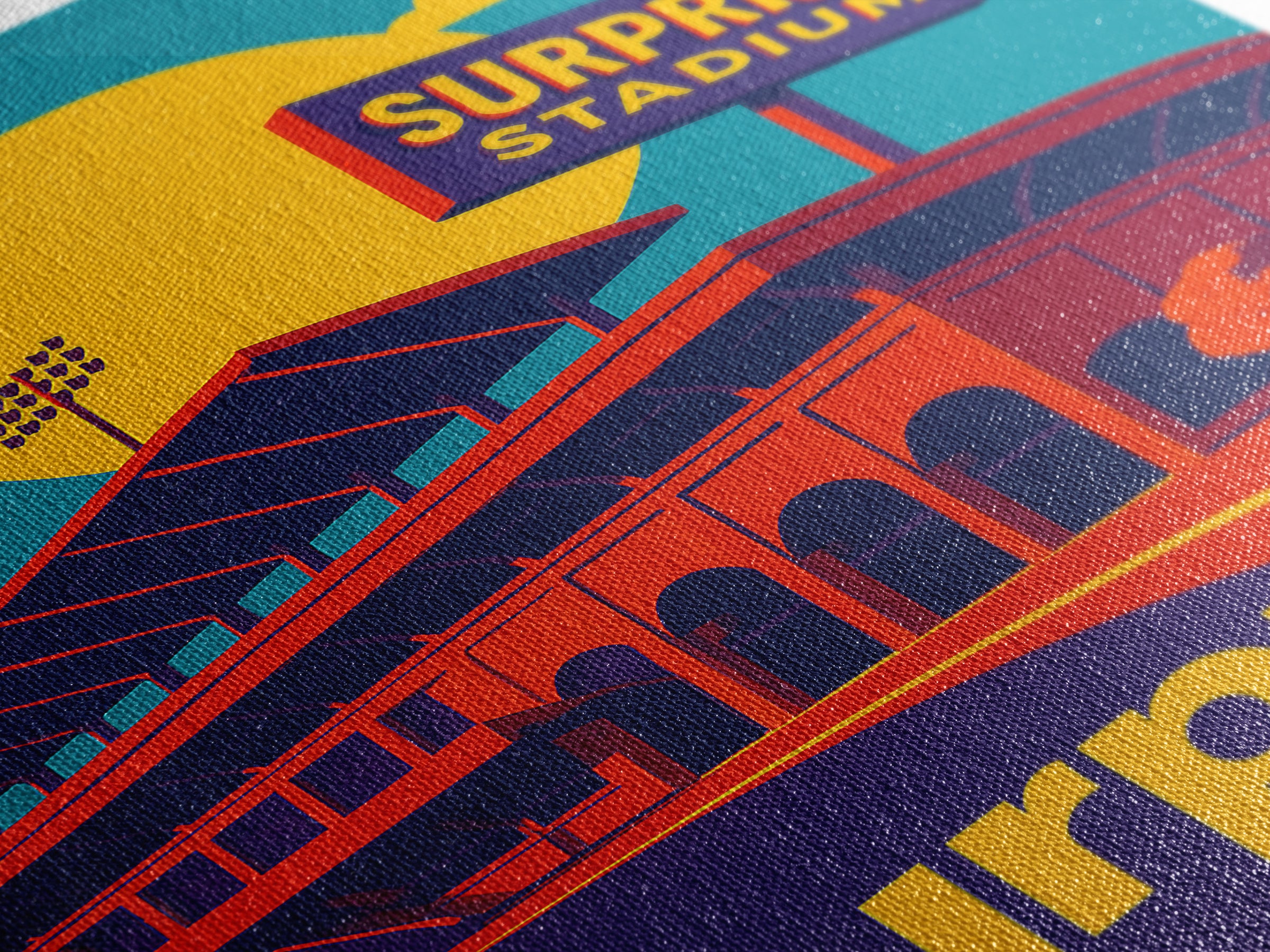 Surprise Arizona Travel Poster, Canvas Print, Colorful Graphic Wall Art, Surprise Travel Art, Wall Decor, Travel Wall Art, Landscape Art