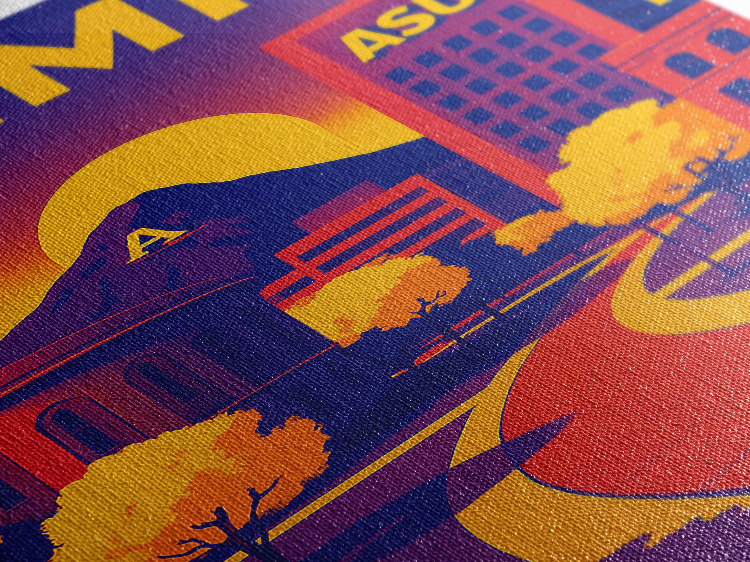Tempe Travel Poster, Canvas Print, High Contrast City Poster, Tempe City Art, City Travel Prints, Modern Wall Decor, Home Office Decor