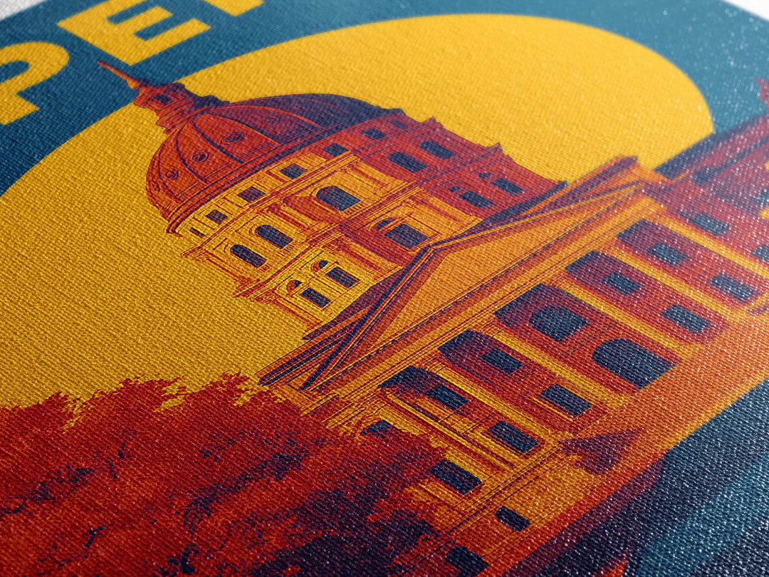 Topeka Kansas Travel Poster, Canvas Print, Colorful Graphic Wall Art, Topeka Wall Art, Home Office Decor, Travel Poster Set, Travel Gift