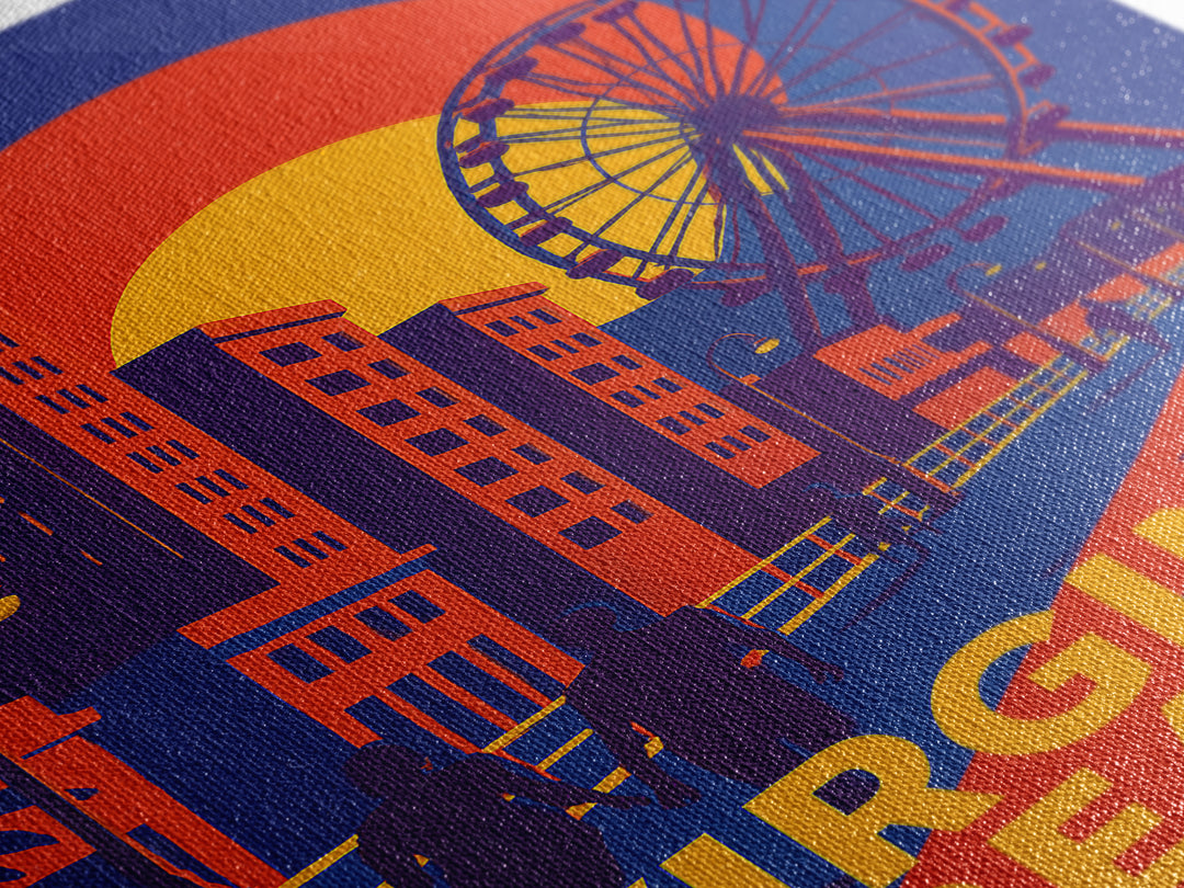 Virginia Beach Virginia Travel Poster, Canvas Print, Vibrant Retro Travel Art, Virginia Beach City Art, Travel Art Print, City Travel Prints