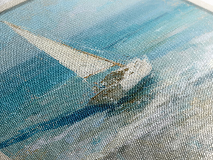 Sailboat on a Breezy Summer Horizon Canvas Print, Patio Art, Outdoor Wall Decor, Patio Decor, Fine Art, Outdoor, Yard Decor, PAT-1x1-15