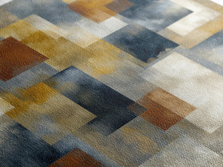 Warm Geometric Tile Pattern Framed Canvas Print, Patio Art, Yard Decor, Patio Decor, Fine Art, Outdoor, Luxury Decor, PAT-1x1-72