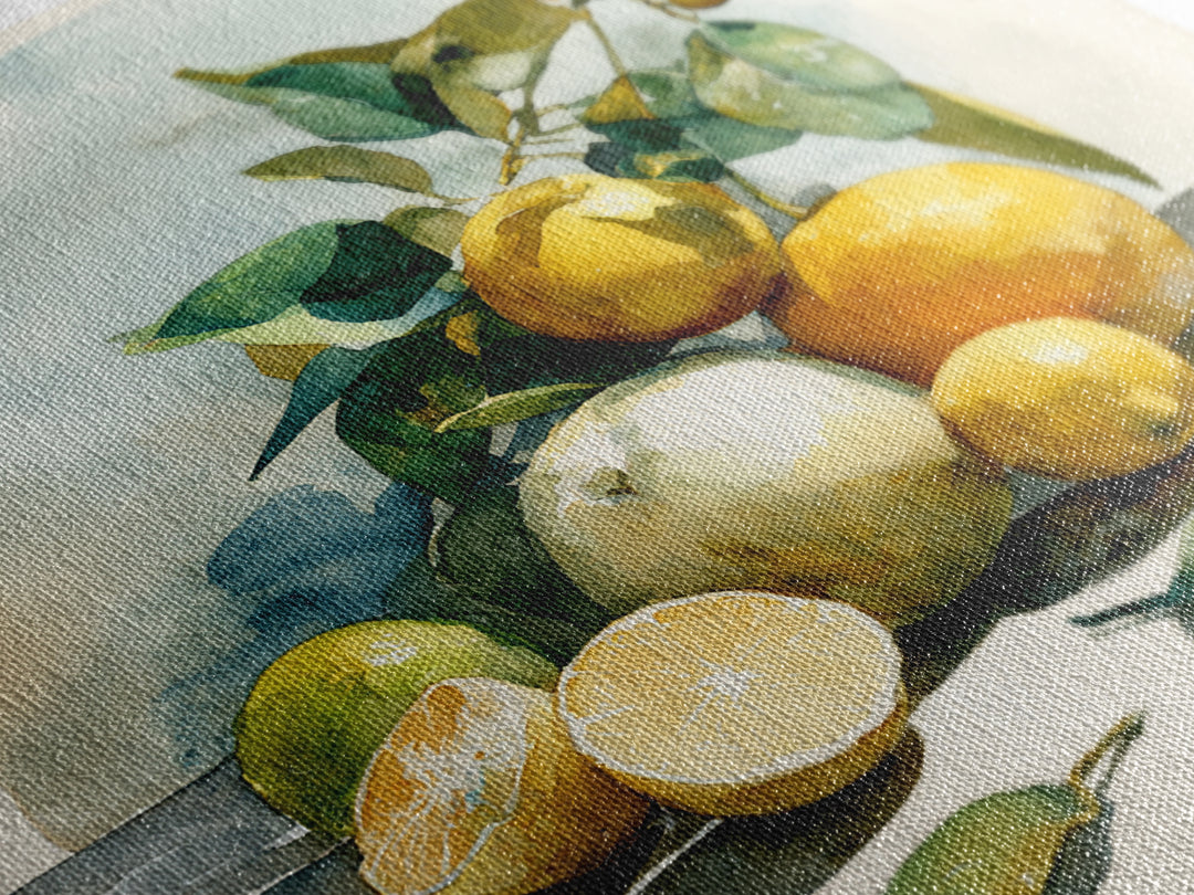 Outdoor Citrus Still Life Canvas Print, Patio Art, Room Decor, Patio Decor, Fine Art, Outdoor, Garden Art, Outdoor Wall Art, PAT-1x1-77