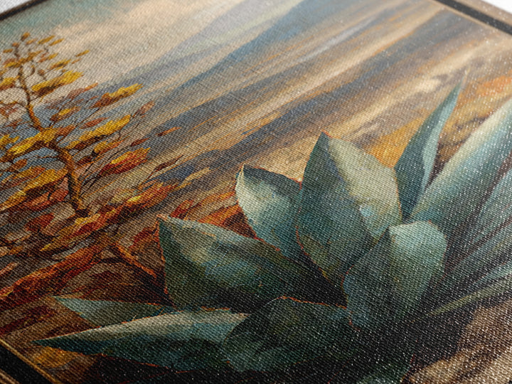 Desert Patio Agave and Bougainvillea Canvas Print, Patio Art, Family Wall Art, Patio Decor, Fine Art, Outdoor, Room Decor, PAT-1x3-5