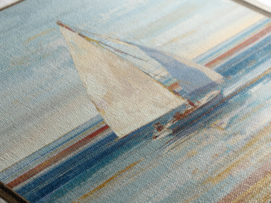 Sailboat on a Breezy Summer Horizon Canvas Print, Patio Art, Family Wall Art, Patio Decor, Fine Art, Outdoor, Room Decor, PAT-1x3-99