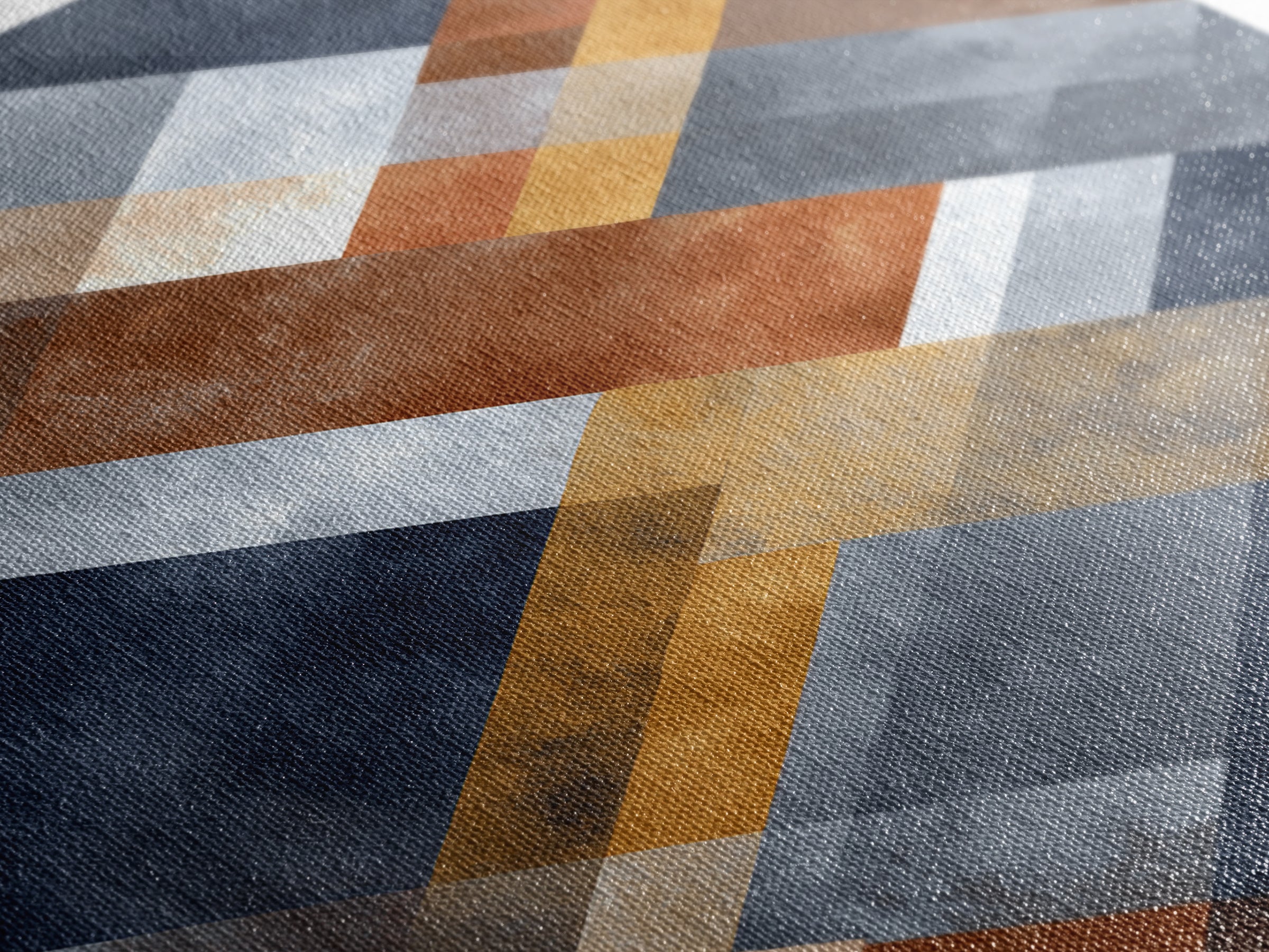 Warm Geometric Tile Pattern Canvas Print, Patio Art, Mixed Media Art, Patio Decor, Abstract Art, Outdoor, Art Print, Room Decor, PAT-2x3-32