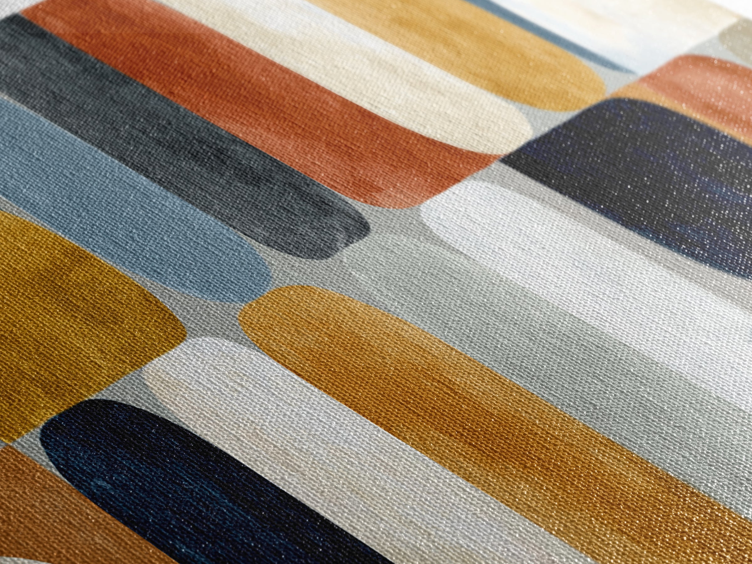 Warm Geometric Tile Pattern Canvas Print, Patio Art, Beach Art, Patio Decor, Abstract Art, Outdoor, Neutral Decor, Modern Decor, PAT-3x1-16