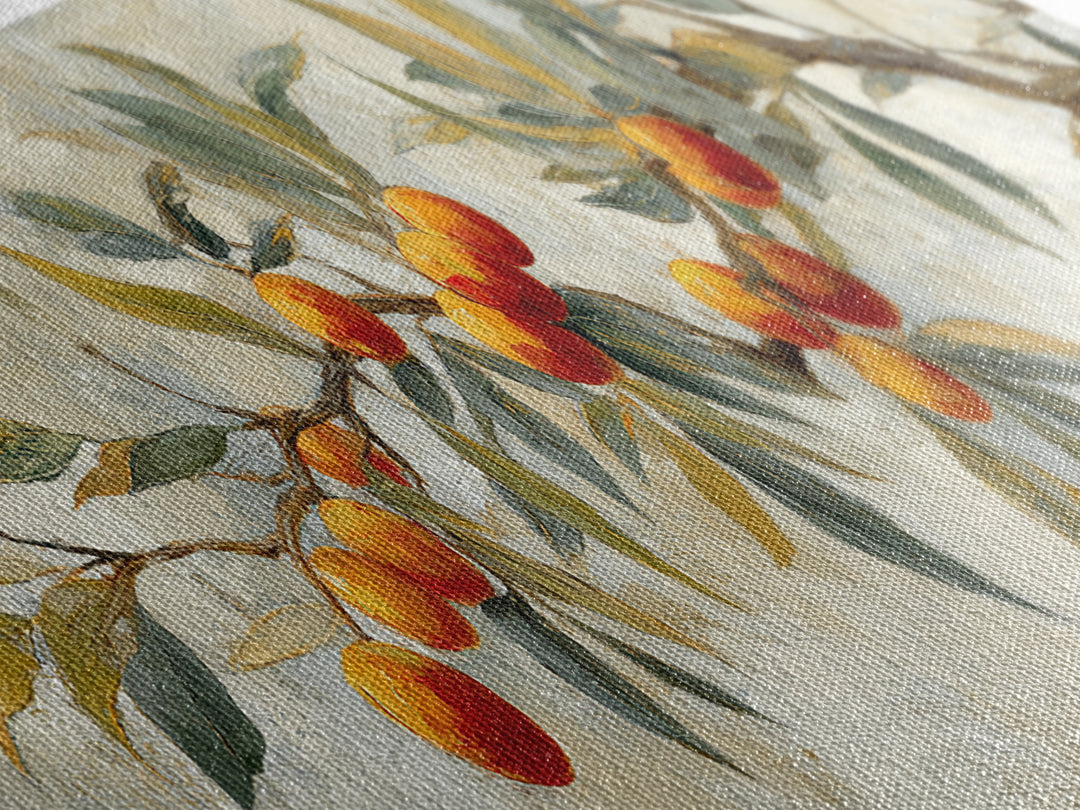 Orange Tree Branch Canvas Print, Patio Art, Garden Art, Patio Decor, Oil Painting, Outdoor, Beach House Decor, Porch Decor, PAT-3x1-38