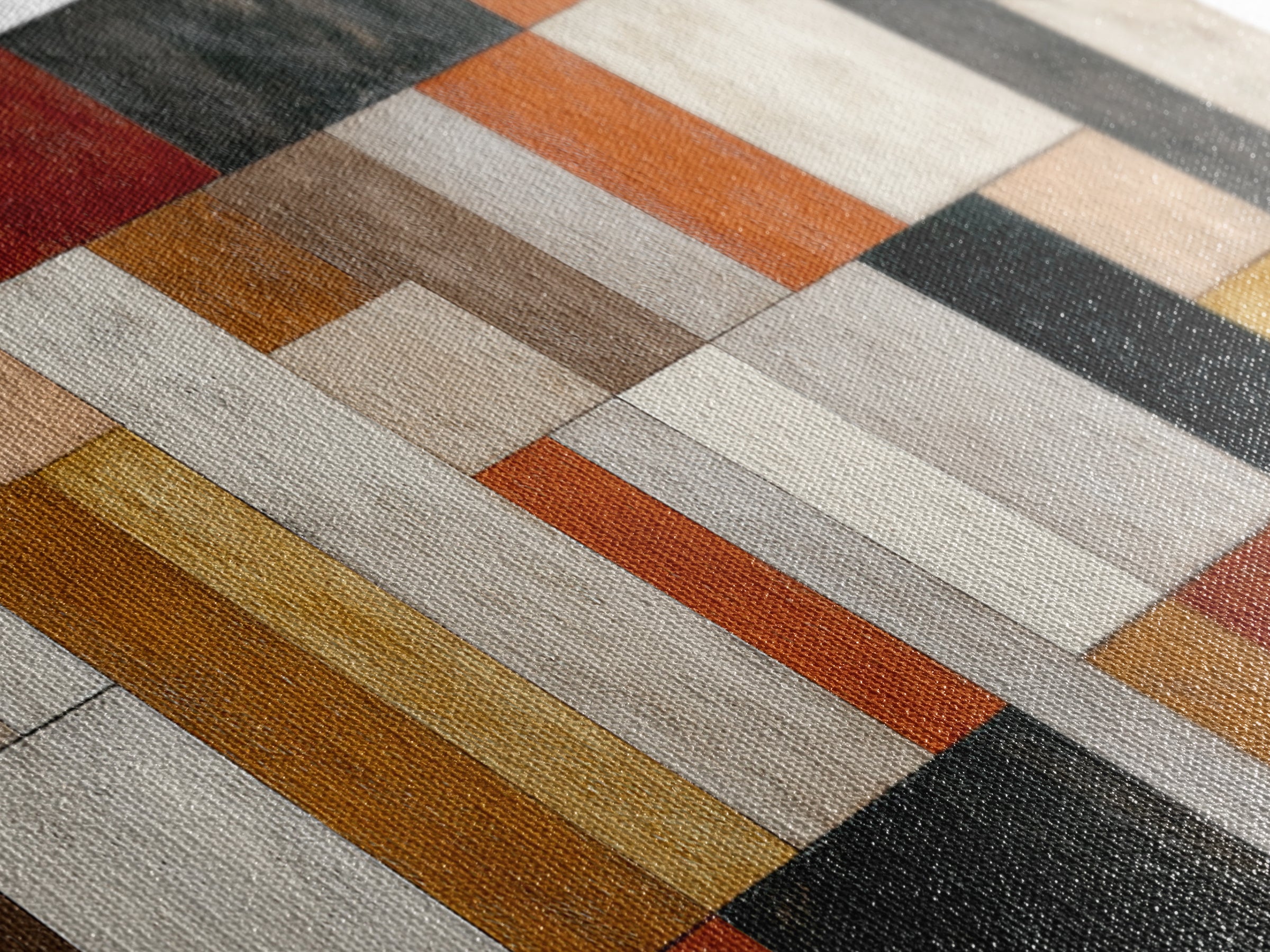 Warm Geometric Tile Pattern Canvas Print, Patio Art, Gallery Decor, Patio Decor, Fine Art, Outdoor, Contemporary Art, PAT-3x1-40