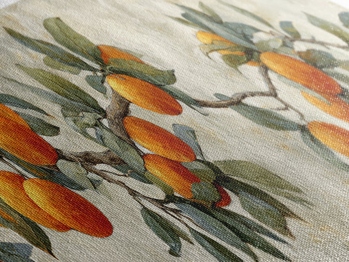 Orange Tree Branch Canvas Print, Patio Art, Gallery Decor, Patio Decor, Fine Art, Outdoor, Contemporary Art, Wall Art, PAT-3x1-62