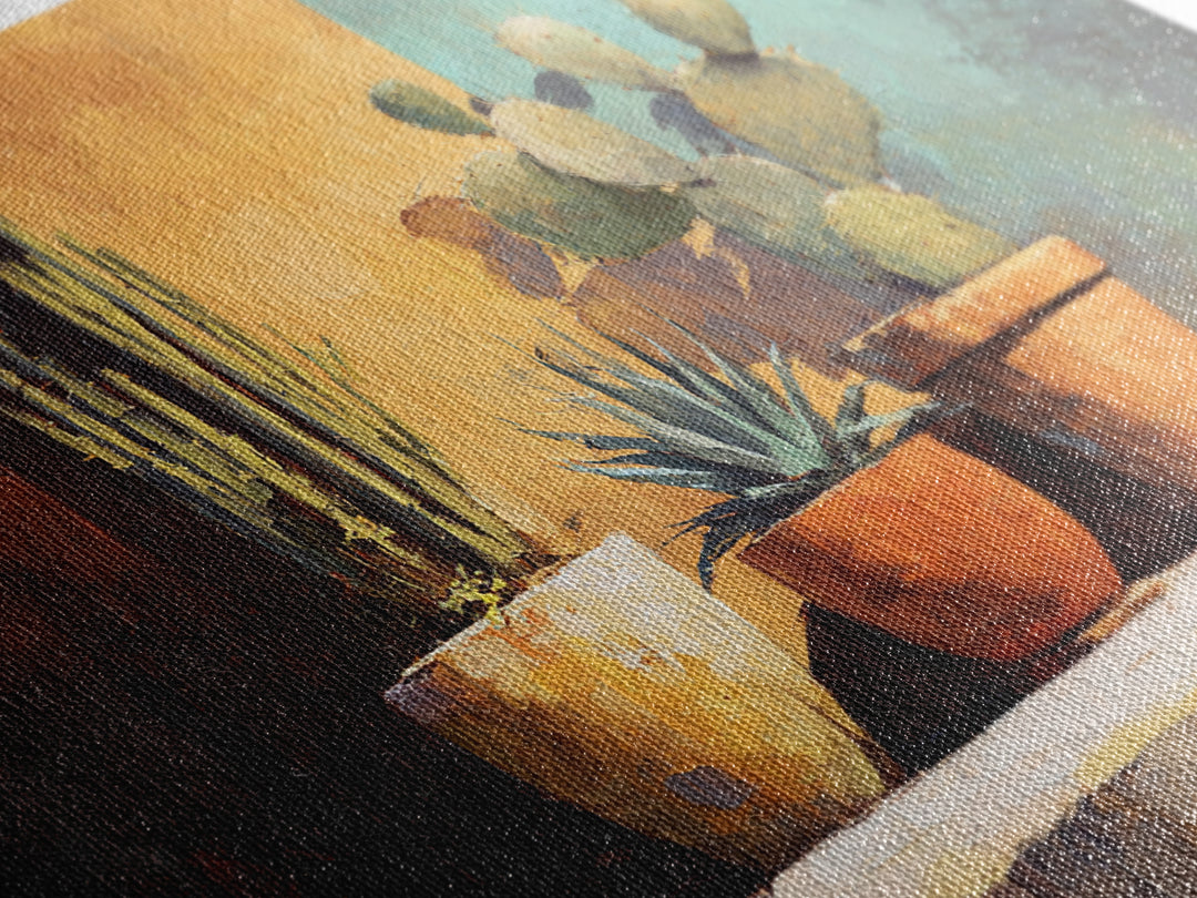 Cactus and Agave Canvas Print, Patio Art, Coastal Wall Decor, Patio Decor, Fine Art, Outdoor, Gallery Decor, Neutral Decor, PAT-3x2-32