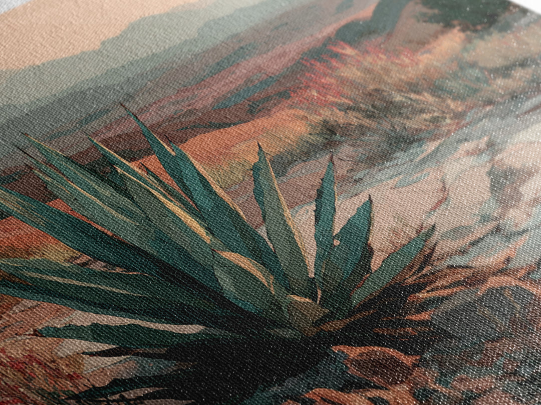 Desert Patio Agave and Bougainvillea Framed Canvas Print, Patio Art, Lake House Decor, Patio Decor, Fine Art, Outdoor, PAT-3x2-45