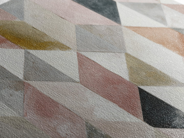 Warm Geometric Tile Pattern Canvas Print, Patio Art, Bar Art, Patio Decor, Fine Art, Outdoor, Outdoor Art, Gallery Decor, PAT-3x2-52
