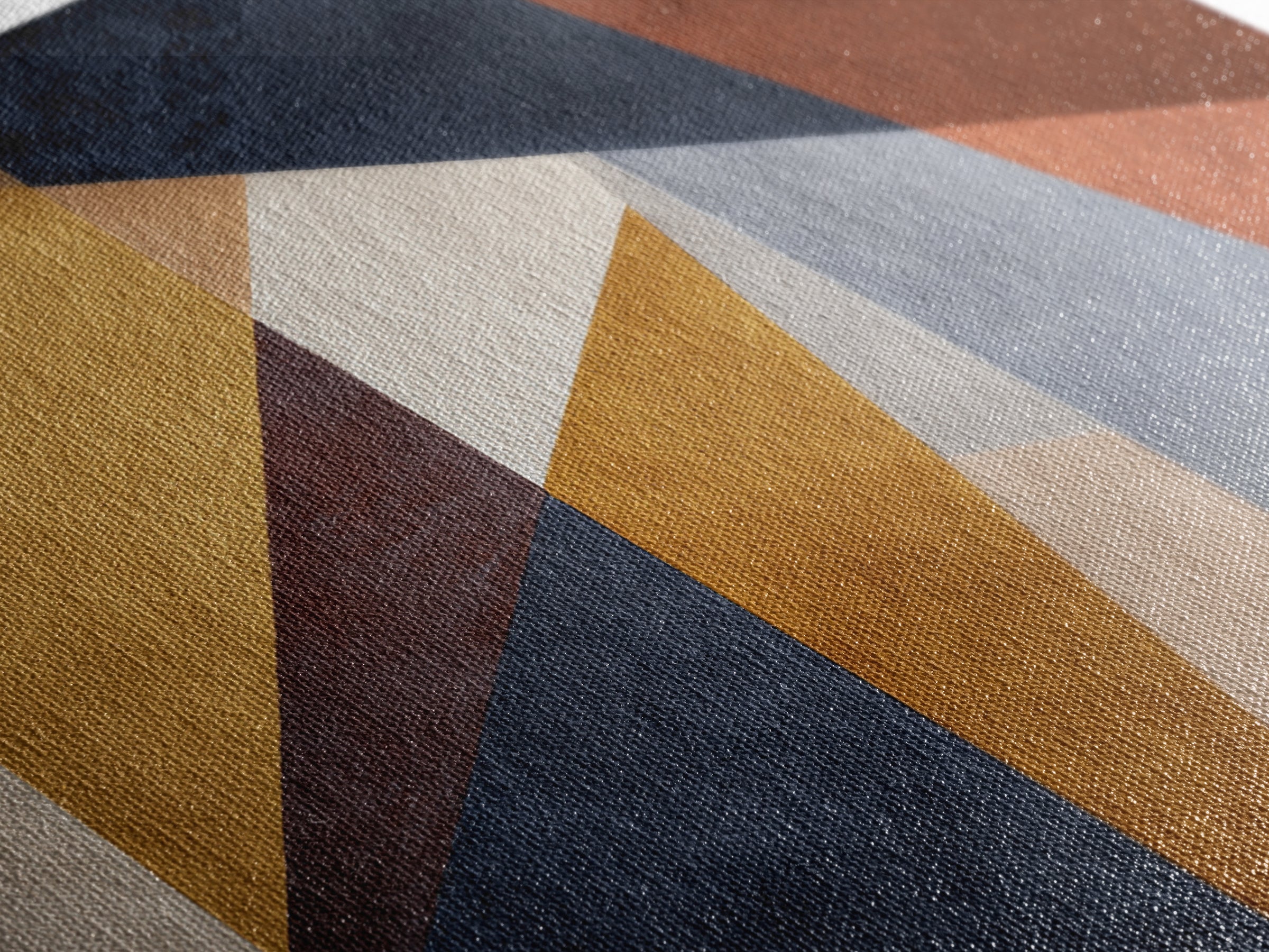 Warm Geometric Tile Pattern Canvas Print, Patio Art, Rustic Decor, Patio Decor, Abstract Art, Outdoor, Textured Painting, PAT-3x2-76