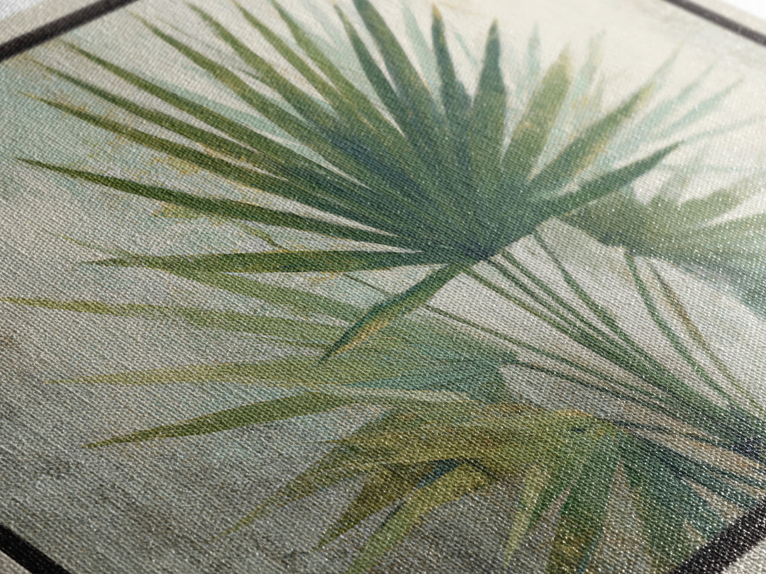 Tropical Palm Fronds Framed Canvas Print, Patio Art, Gallery Decor, Patio Decor, Fine Art, Outdoor, Contemporary Art, PAT-3x2-77