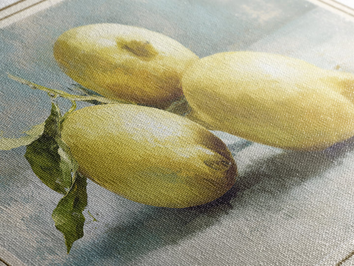 Outdoor Citrus Still Life Framed Canvas Print, Patio Art, Mixed Media Art, Patio Decor, Fine Art, Outdoor, Art Print, PAT-3x2-81