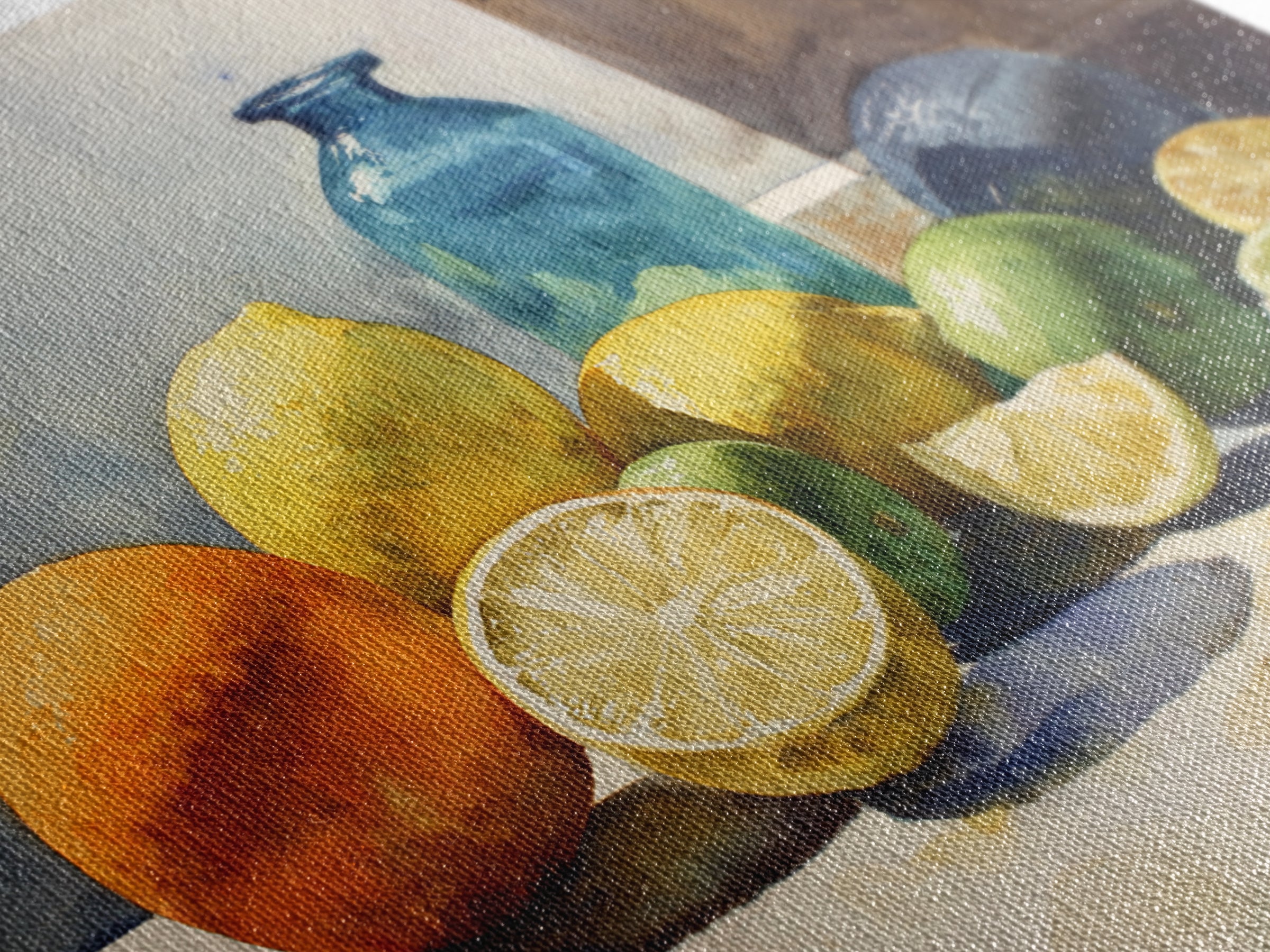 Outdoor Citrus Still Life Framed Canvas Print, Patio Art, Coastal Decor, Patio Decor, Fine Art, Outdoor, Family Wall Art, PAT-3x2-9