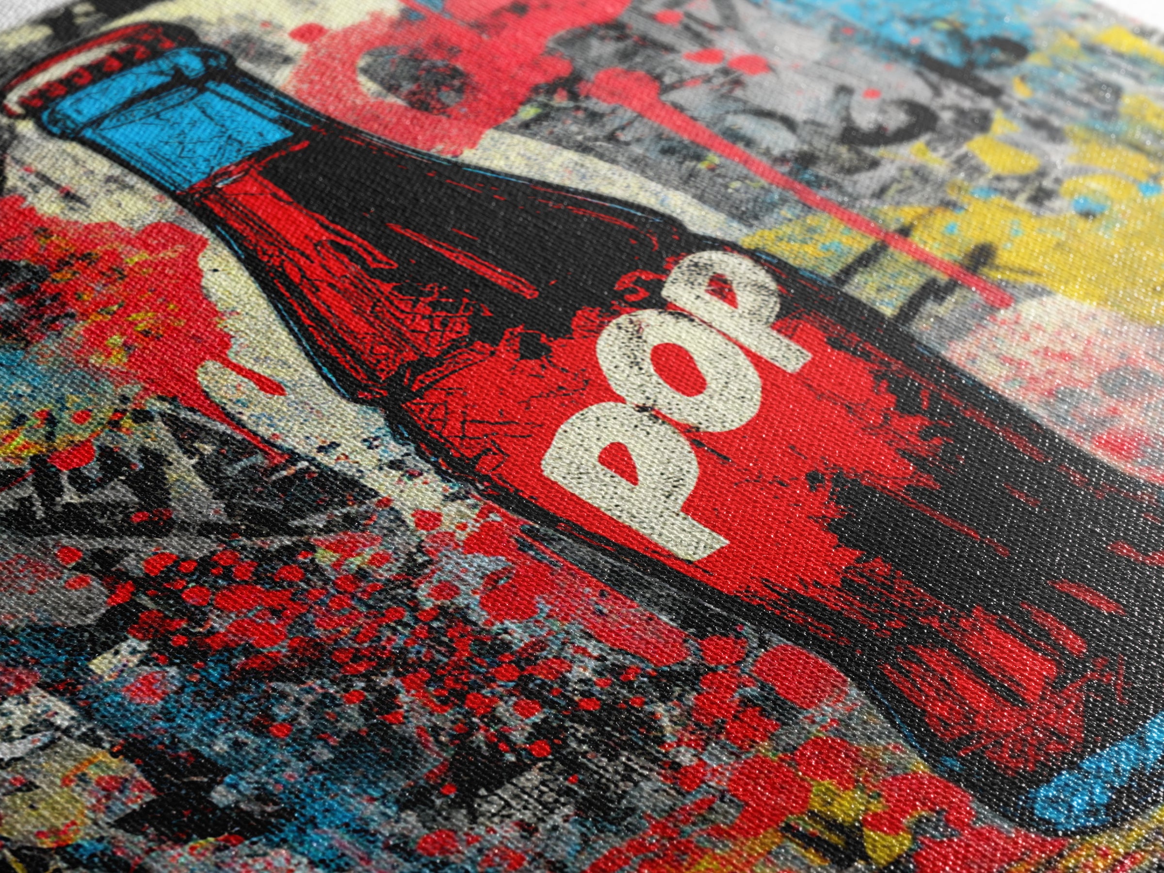 Retro Soda Bottle Framed Canvas Print, Pop Art, Bedroom Decor, Living Room Decor, Fine Art, Pop, 3d Art, Graffiti Art, POP-1x1-27