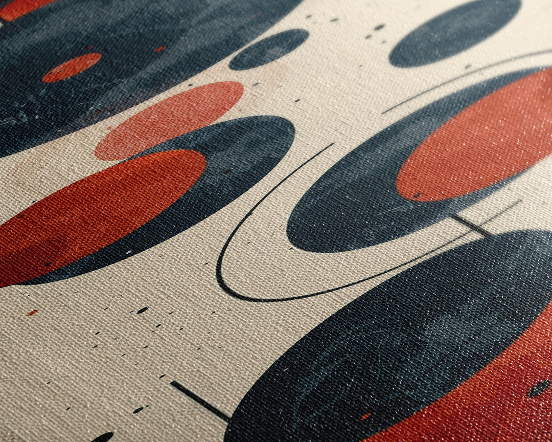 Retro Art Deco Geometric Patterns Wall Art Framed Canvas Print, Scifi / Science Fiction Decor