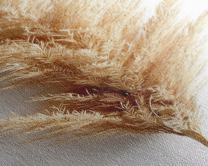 Pampas Grass Botanical Art - Framed Canvas Print, Skinny Tall Art, Minimalist Wall Art for Living Room, Bedroom Decor, Botanical Print