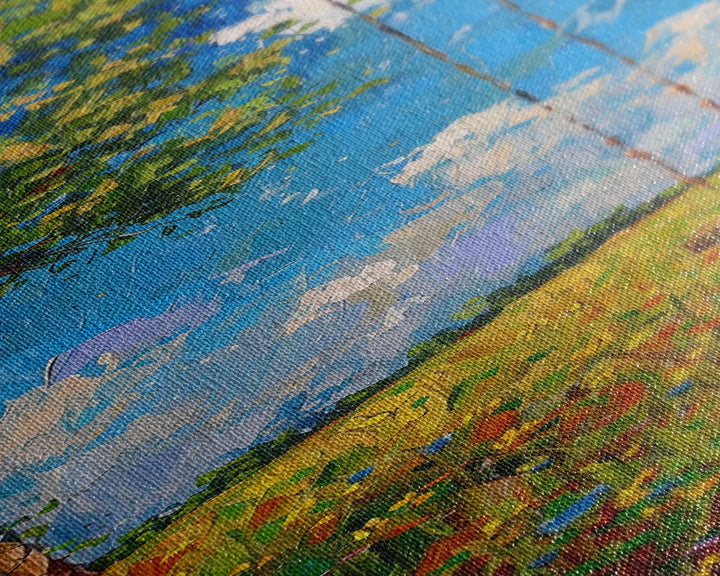 The Tree Swing Framed Canvas Print, Spring Time Decor, Tall Art, Statement Piece, Whimsical Boho Style Wall Art