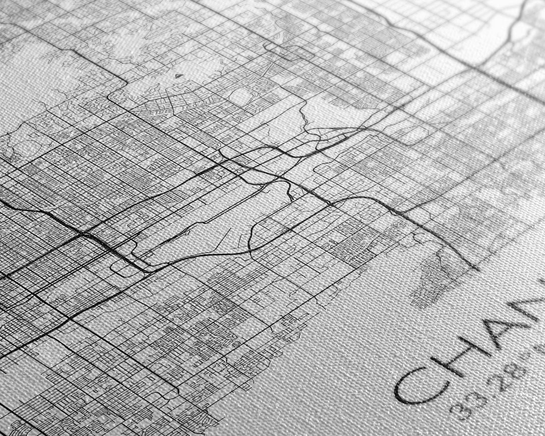 Chandler Street Map, Arizona Map, City Map Art, Modern Art, Wall Art, Canvas Print, Canvas Wall Art, Home Office Art, Housewarming Gift