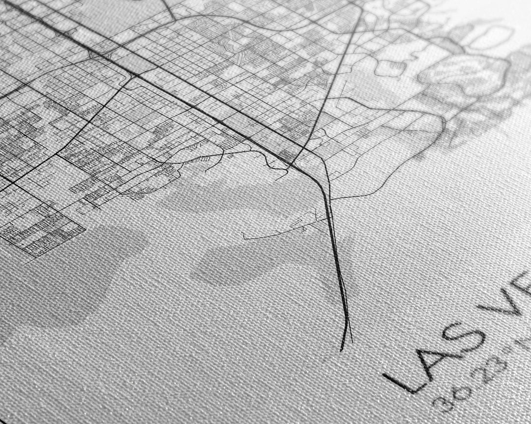 Las Vegas Street Map, Nevada Map, City Map Art, Modern Wall Art, Wall Art, Canvas Print, Travel Wall Décor, Dorm Wall Print, Couples Gift