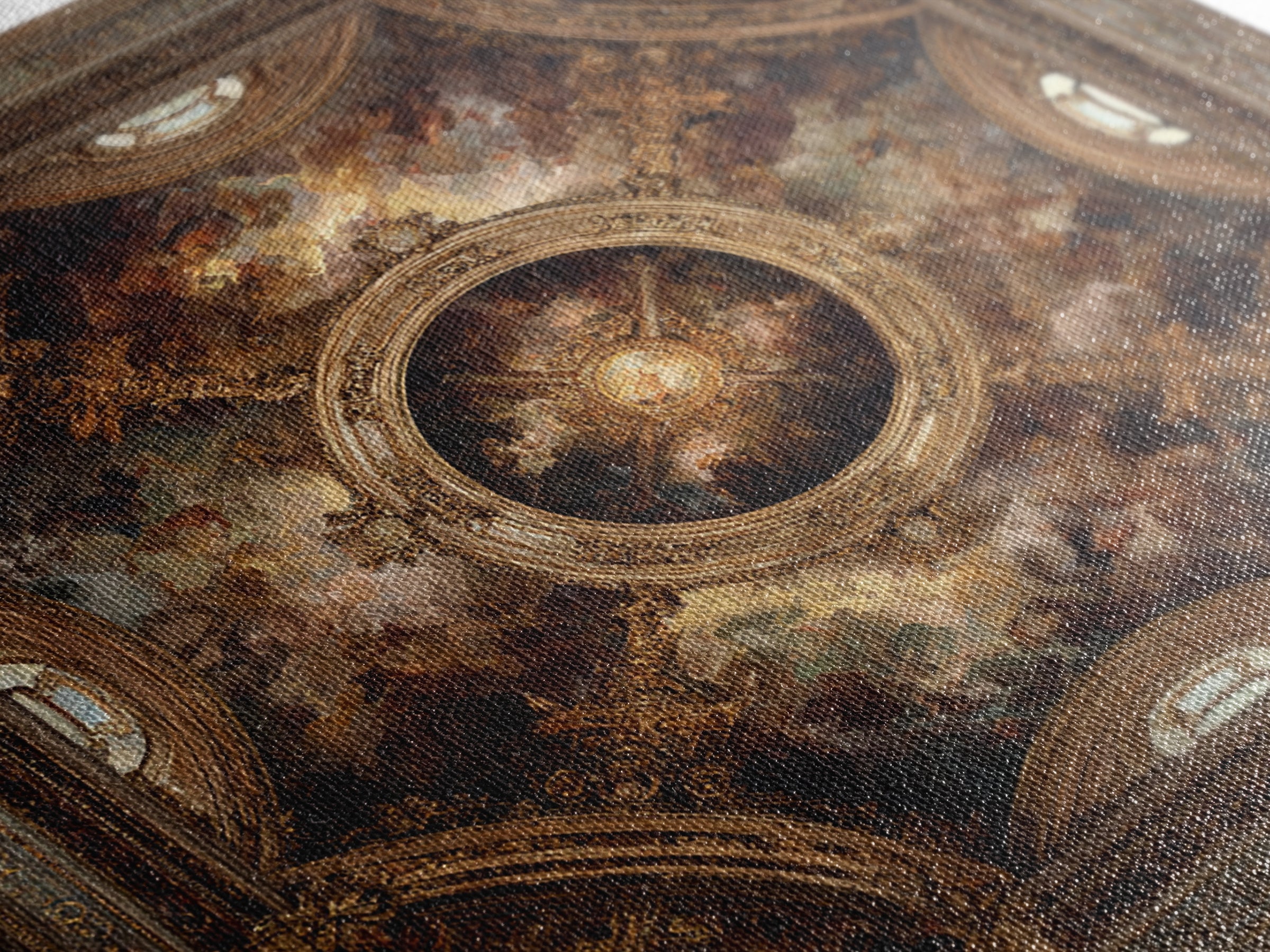Fresco Celestial Ceiling Composition Canvas Print, Renaissanceinspired Art, Wall Art Print, Living Room Decor, Oil Painting, REN-1x1-15