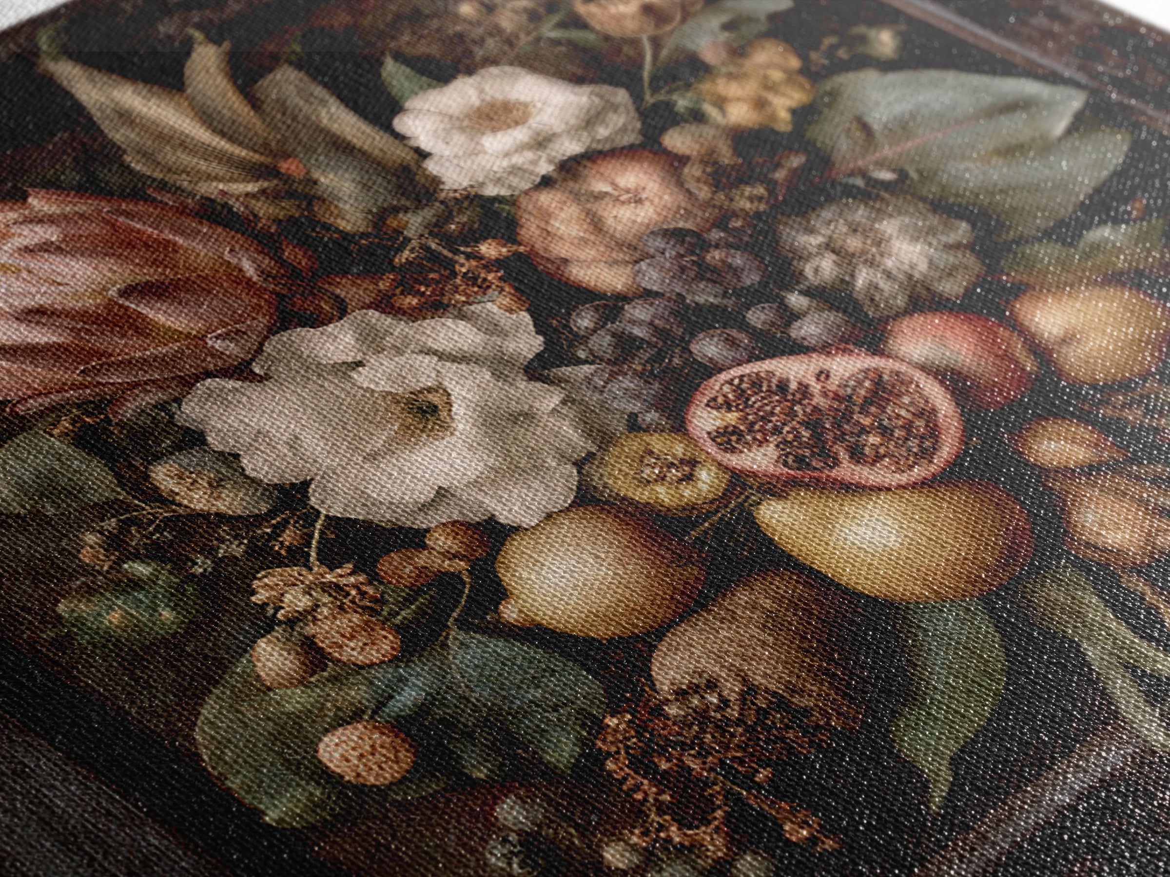 Renaissance Botanical Study Canvas Print, Renaissanceinspired Art, Romantic Art, Living Room Decor, Fine Art, Classic, REN-1x1-55