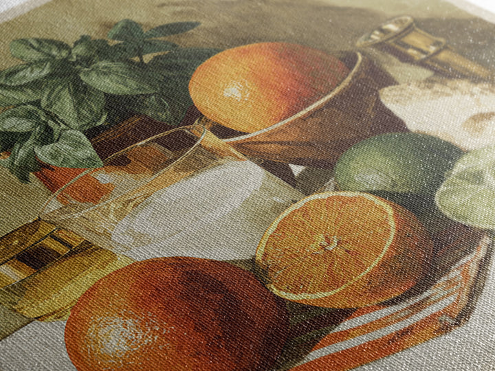Cocktail and Citrus Bar Composition Framed Canvas Print, Restaurant Art, Printable Art, Restaurant Decor, Fine Art, Bistro, RES-1x1-11