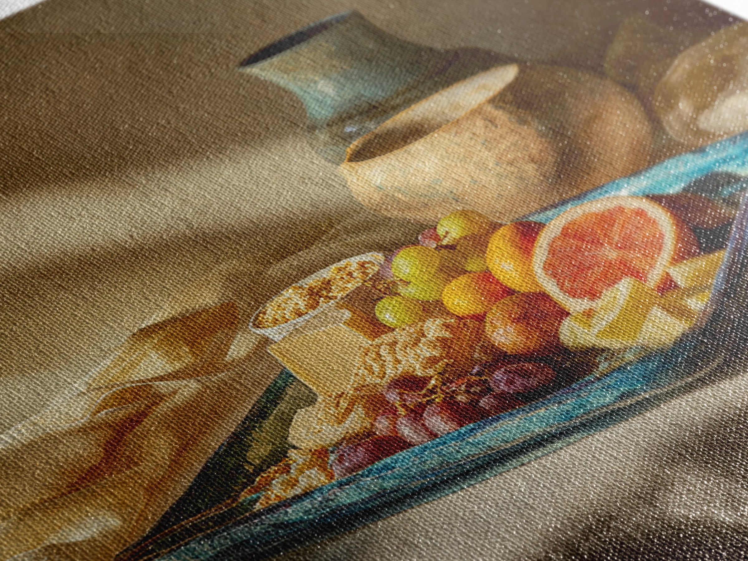 Tropical Fruit Platter Canvas Print, Restaurant Art, Neutral Decor, Restaurant Decor, Fine Art, Bistro, Home Decor, Poster, RES-1x1-90