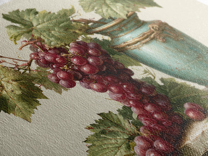 Wine Grapevine Botanical Study Framed Canvas Print, Restaurant Art, Statement Artwork, Restaurant Decor, Fine Art, Bistro, RES-3x2-19