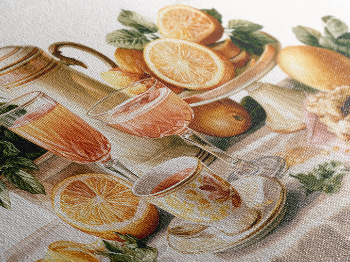 Cocktail and Citrus Bar Composition Framed Canvas Print, Restaurant Art, Contemporary Art, Restaurant Decor, Fine Art, Bistro, RES-3x2-39