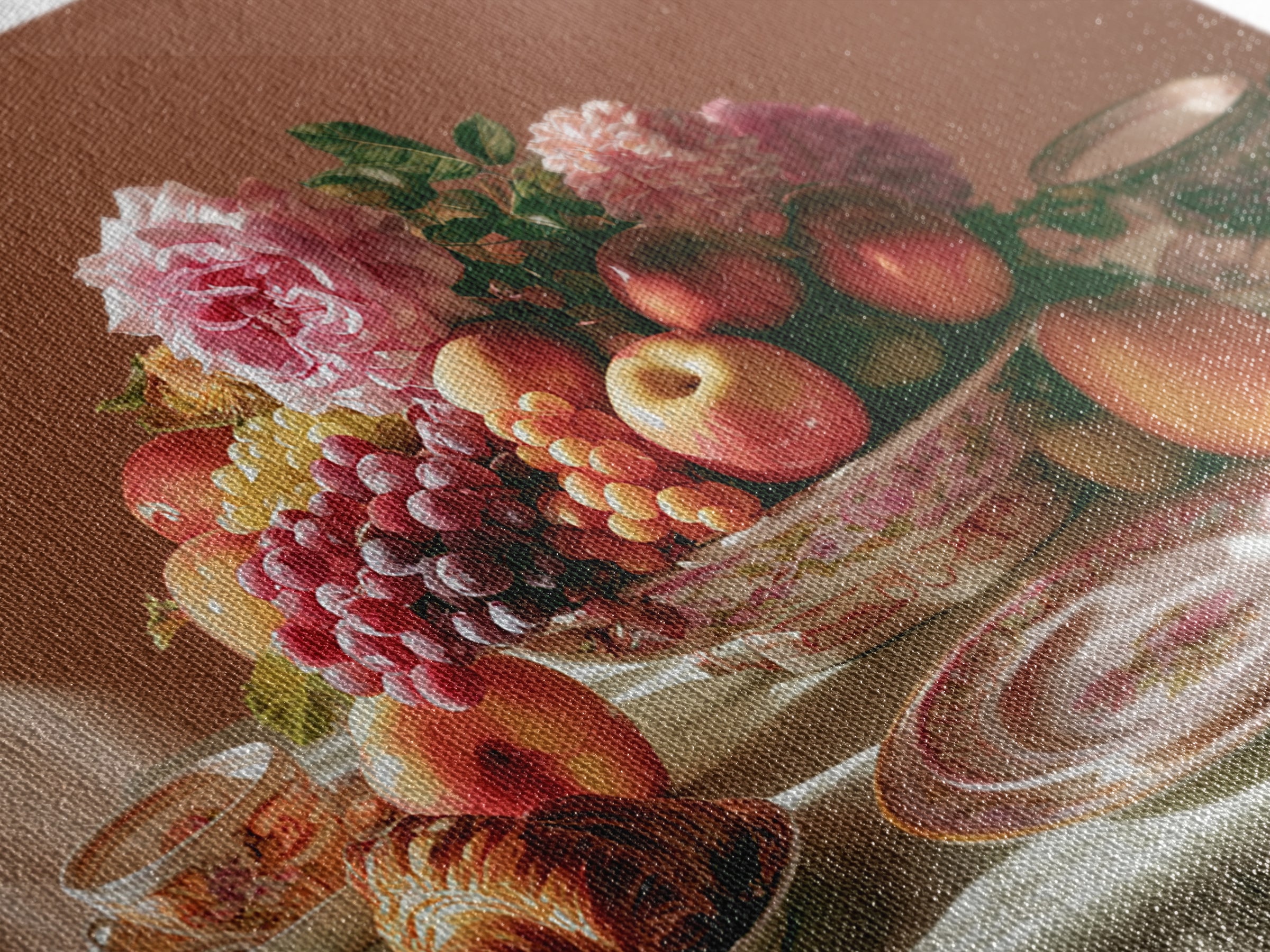 Classic Fruit Bowl Framed Canvas Print, Restaurant Art, Watercolor Painting, Restaurant Decor, Oil Painting, Bistro, RES-3x2-8