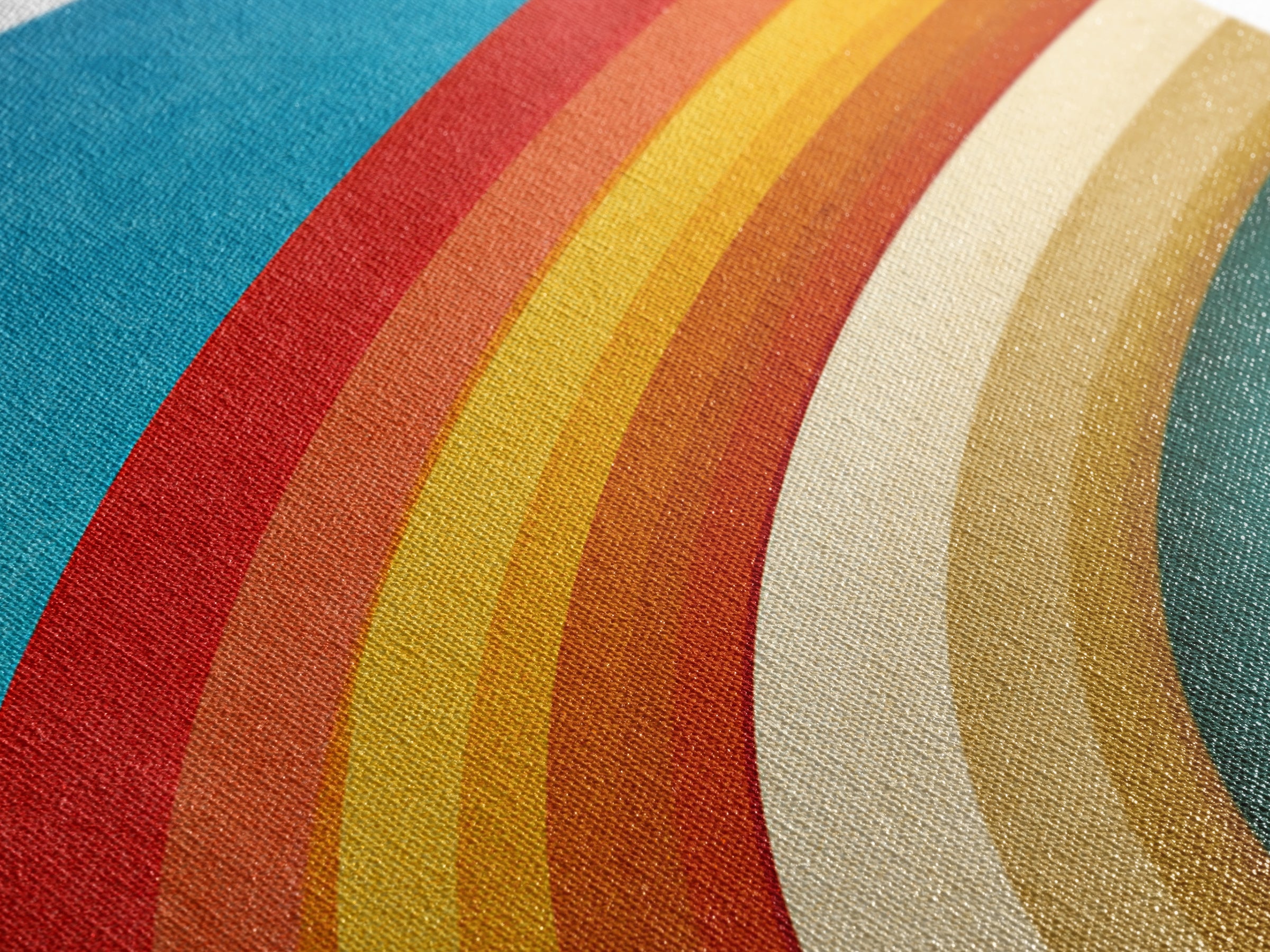70s Rainbow Arch Abstract Canvas Print, Retro Art, Print, Living Room Decor, Abstract Art, Retro, Abstract Wall Art, RET-2x3-49