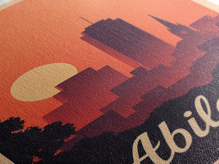 Abilene Texas Travel Poster, Canvas Print, Classic Travel Poster Art, Abilene City Art, Modern Wall Decor, Travel Art Print, Art Print