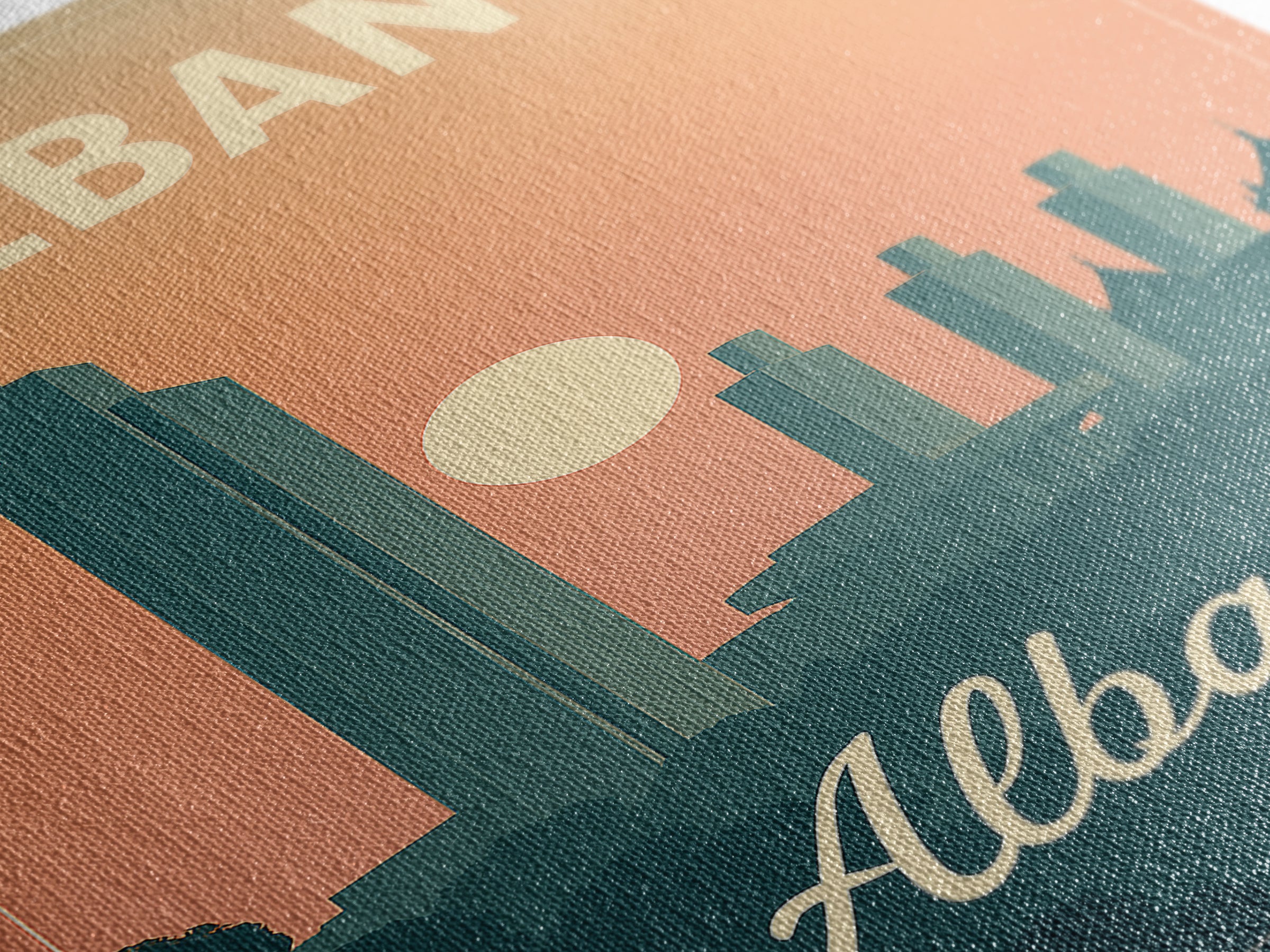 Albany New York Travel Poster, Canvas Print, Mid Century City Wall Art, Albany Travel Art, Poster Art, Vintage City Art, Retro Travel Print