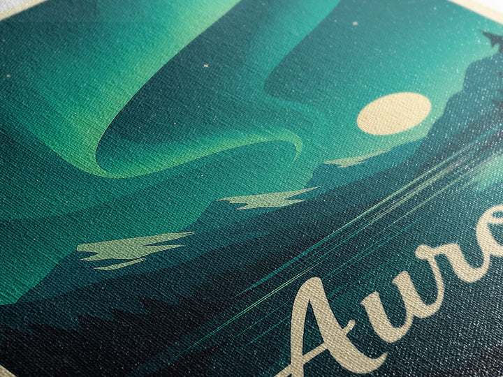 Aurora Colorado Travel Poster, Canvas Print, Retro Sunset Skyline Art, Aurora Poster Print, Eclectic Wall Decor, Fine Art Print, Wall Art