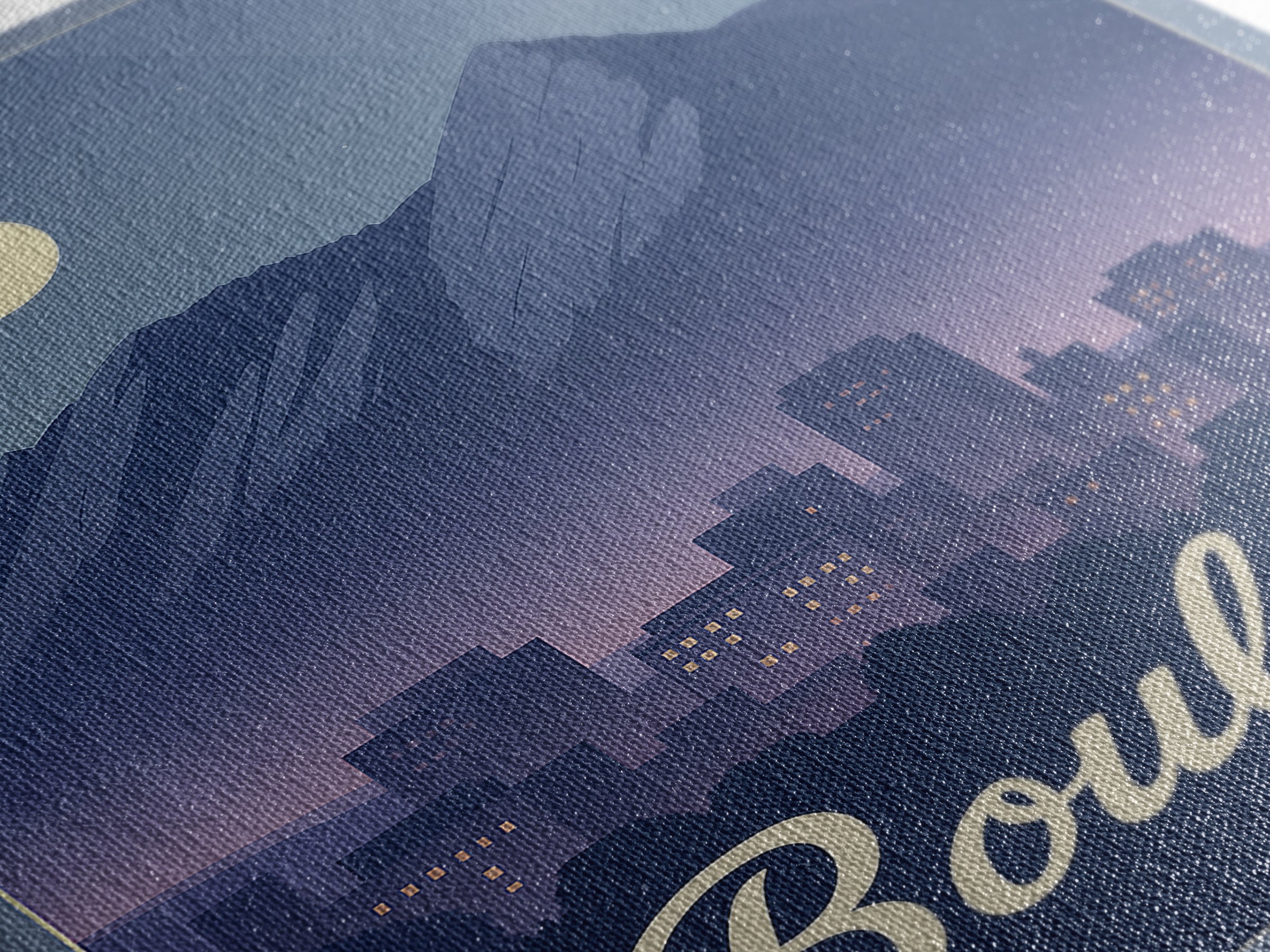 Boulder Travel Poster, Framed Canvas Print, Retro Sunset Skyline Art, Boulder Wall Art, Gift For Travelers, Modern Wall Decor, Wall Art