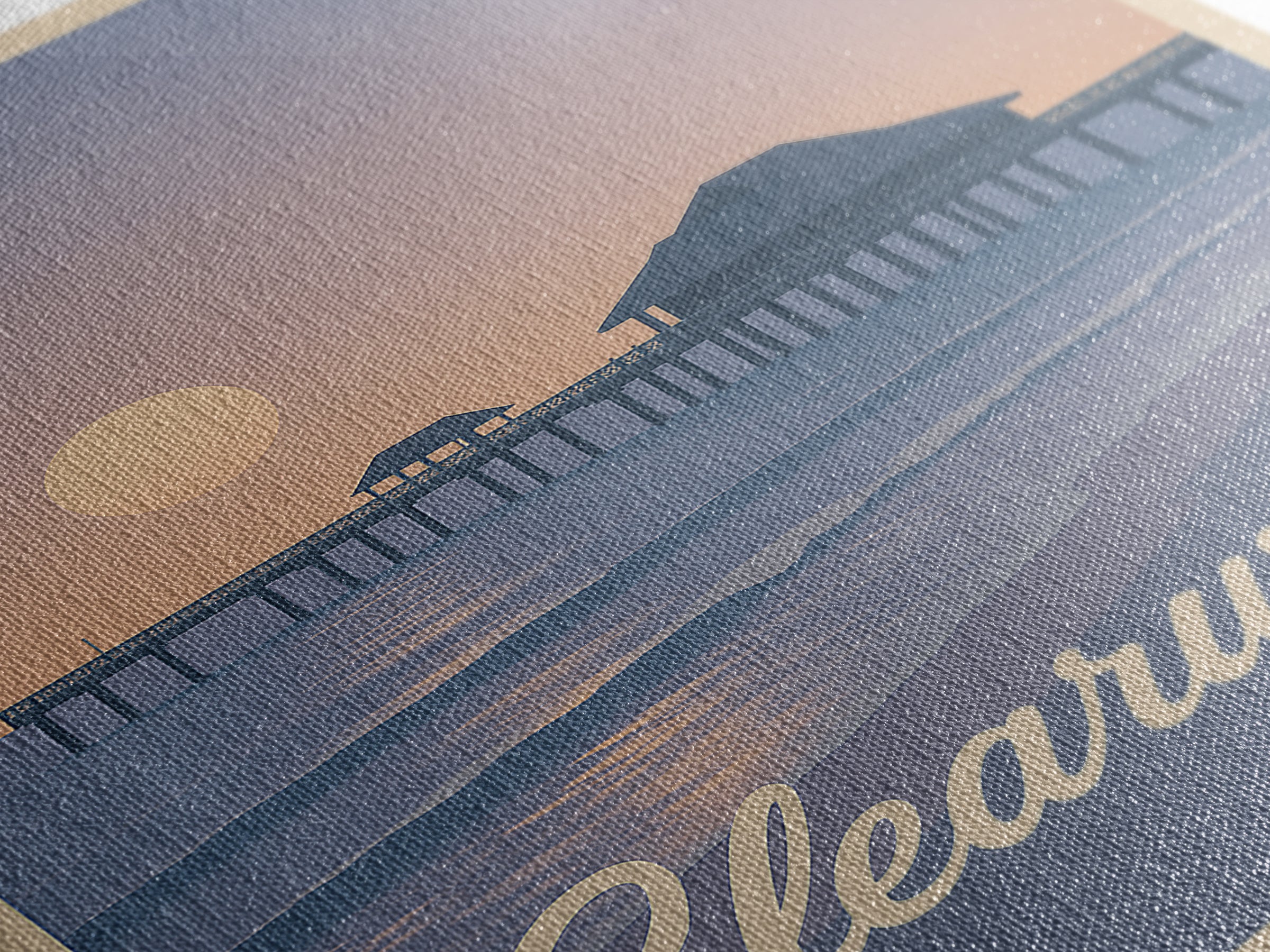 Clearwater Travel Poster, Canvas Print, Mid Century City Wall Art, Clearwater Art Print, Wanderlust Decor, Fine Art Print, Travel Wall Art