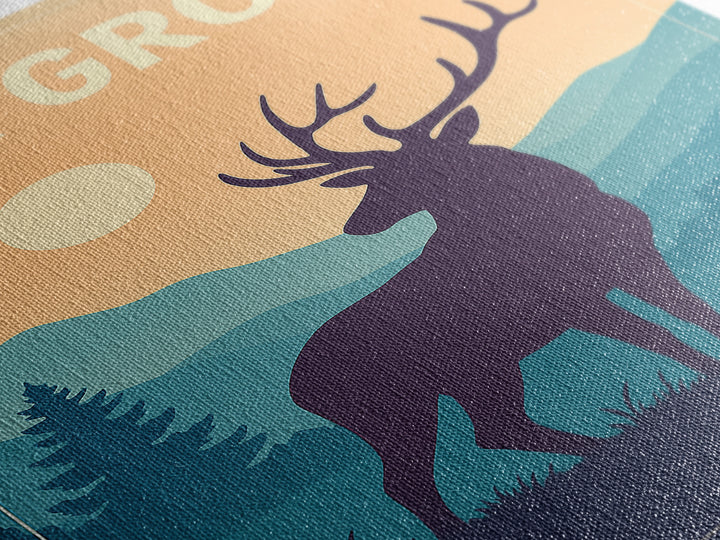 Elk Grove Travel Poster, Canvas Print, Mid Century City Wall Art, Elk Grove City Art, City Art Print, Mid Century Wall Art, Poster Print