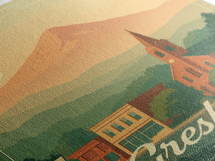 Gresham Oregon Travel Poster, Canvas Print, Classic Poster Art, Gresham Wall Art, Office Decor, City Travel Prints, Retro Travel Print