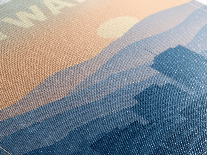 Hayward California Travel Poster, Canvas Print, Retro Sunset Skyline Art, Hayward Art Print, Travel Art Print, Modern Wall Decor, Poster Art