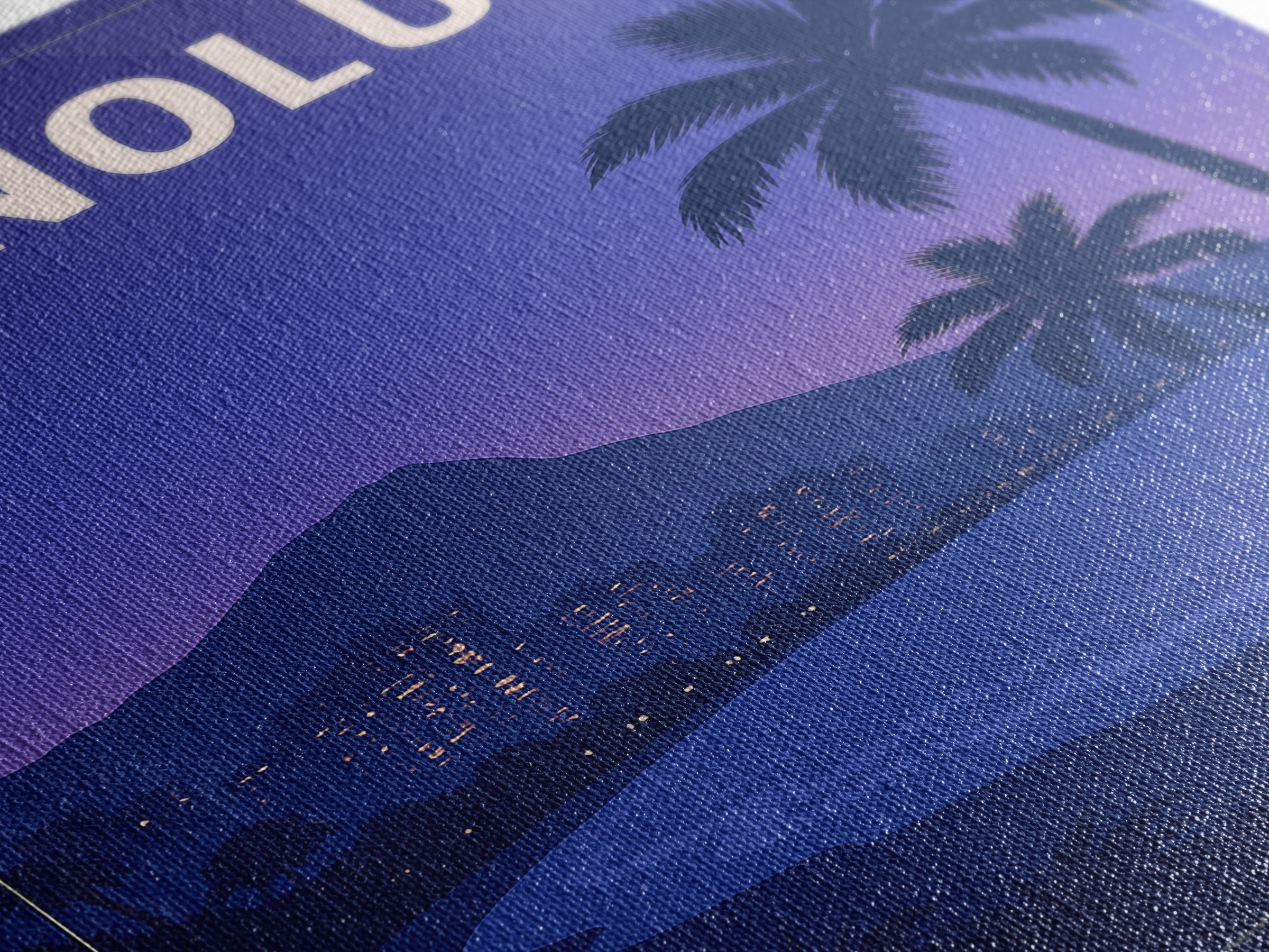 Honolulu Hawaii Travel Poster, Canvas Print, Retro Sunset Skyline Art, Honolulu Wall Art, Mid Century Wall Art, Living Room Wall Art