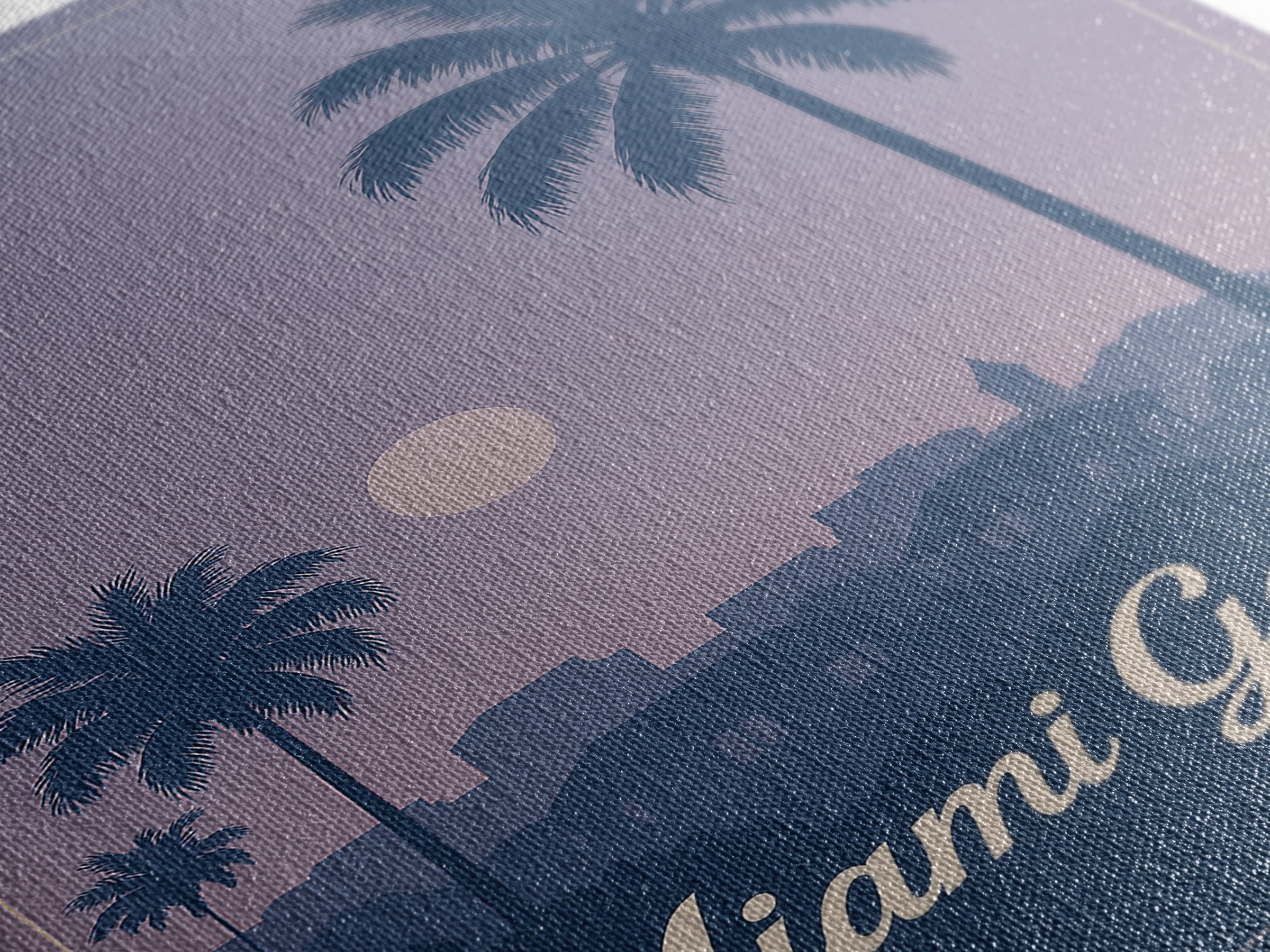 Miami Gardens Travel Poster, Canvas Print, Vintage Travel Poster Art, Miami Gardens Art Print, Living Room Wall Art, Travel Wall Art