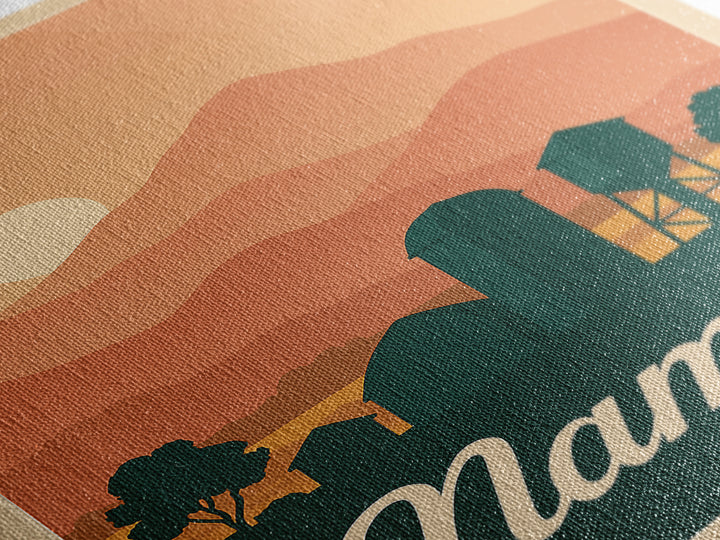 Nampa Idaho Travel Poster, Canvas Print, Retro Sunset Skyline Art, Nampa Poster Print, City Art Print, City Travel Prints, Fine Art Print