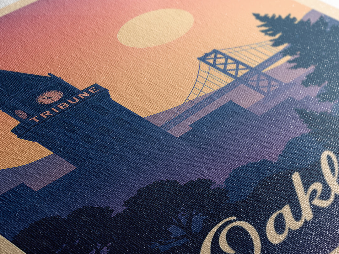 Oakland Travel Poster, Canvas Print, Classic Travel Poster Art, Oakland Poster Print, Travel Poster Set, Retro Travel Print, Retro Poster